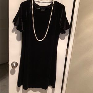 Black velvet dress